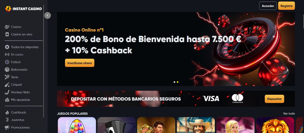 Mejores casas de apuestas en Colombia Instant Casino