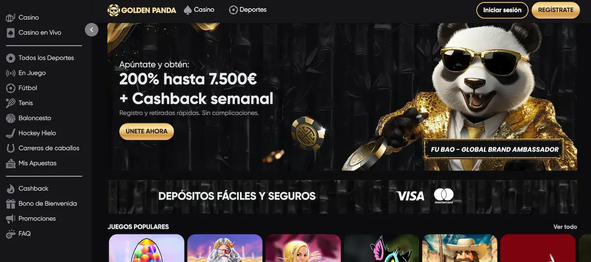 Mejores casas de apuestas de Colombia Golden Panda