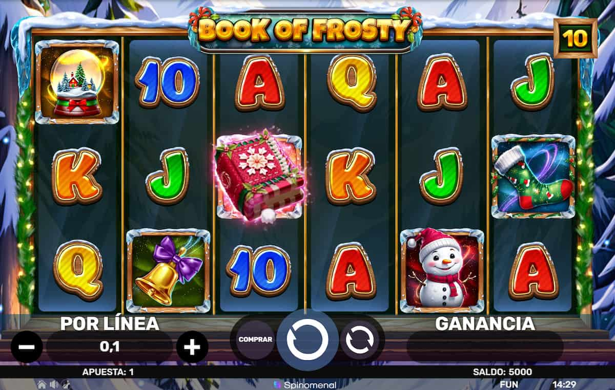 Book of Frosty de Spinomenal en Instant Casino tragaperra online dinero real