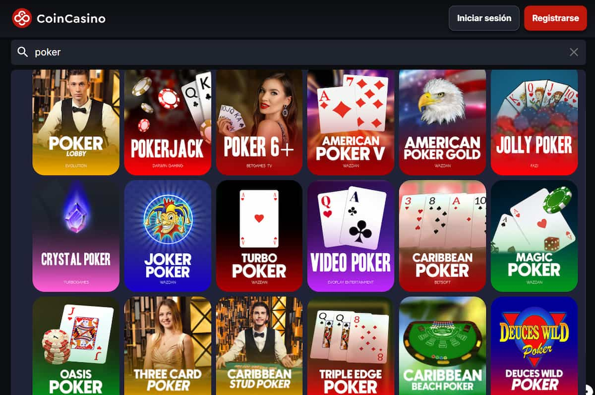 juega al poker en CoinCasino en Colombia