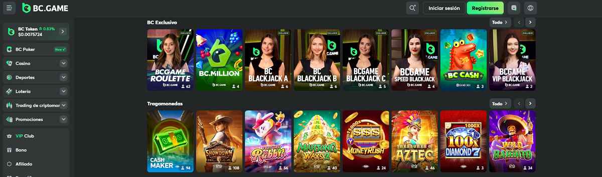 BC.Game – Casino sin registro y con criptomonedas