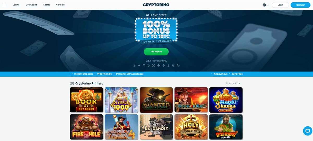 cryptorino es uno de los mejores casinos que acepta Solana