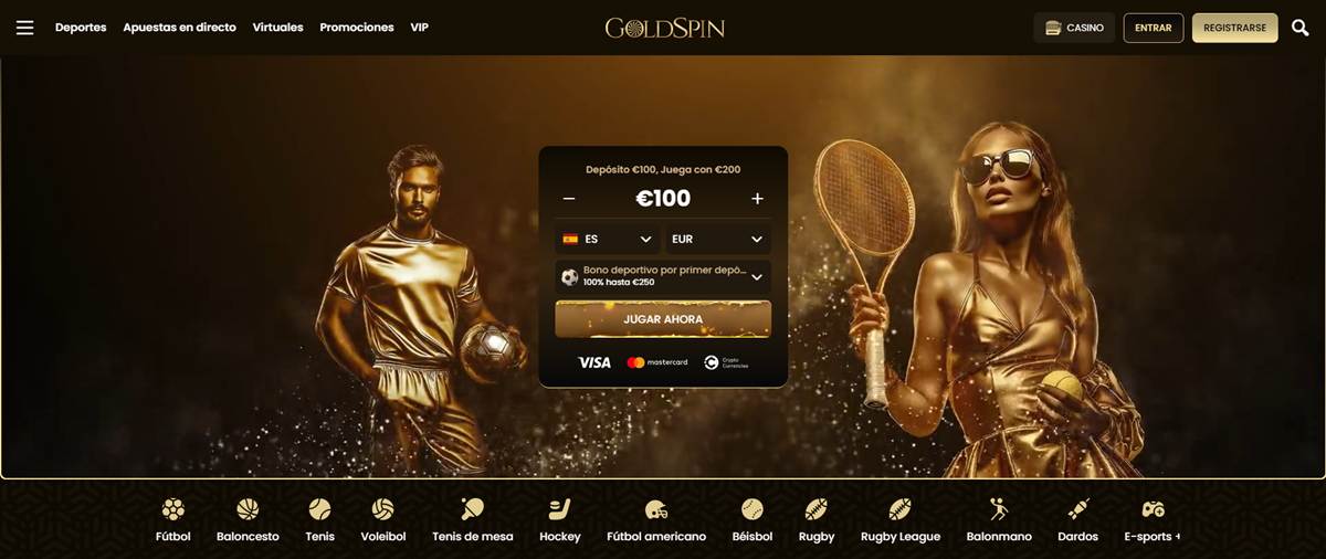 GoldSpin – El mejor casino con retiro inmediato en México