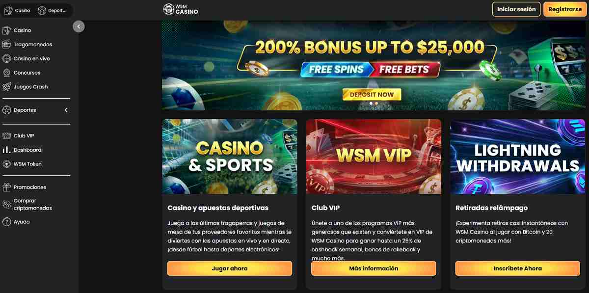 Reseña de WSM Casino: juegos, bonos y promociones