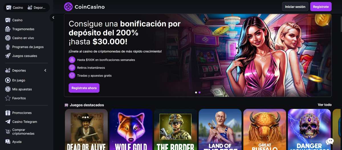 Registro en Casinos nuevos como CoinCasino