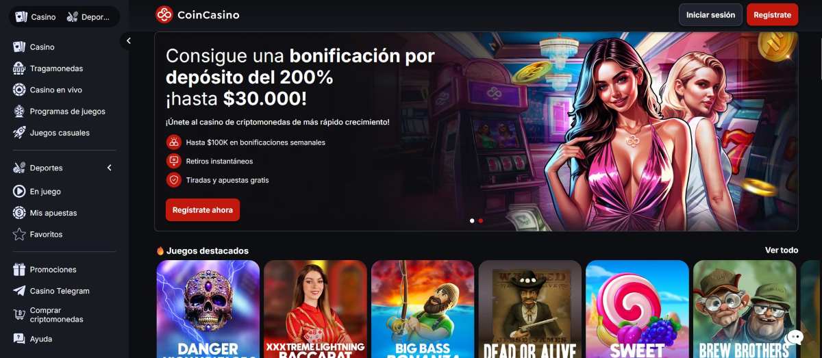 coincasino es uno de los mejores casinos de criptomonedas