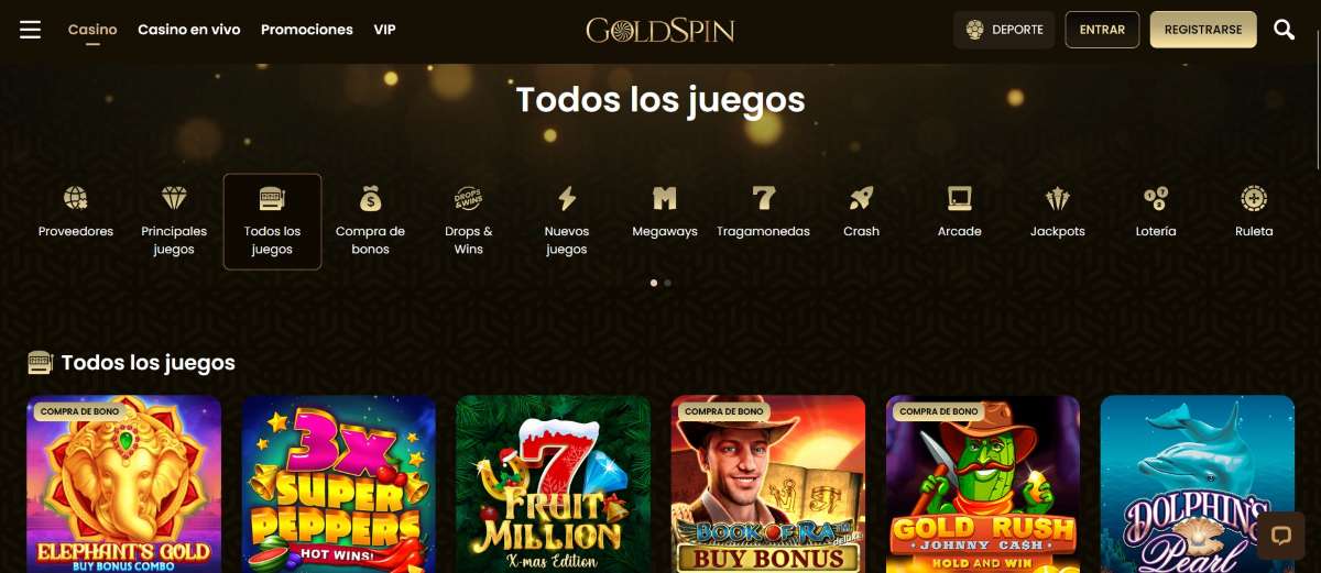 Goldspin - casinos sin licencia