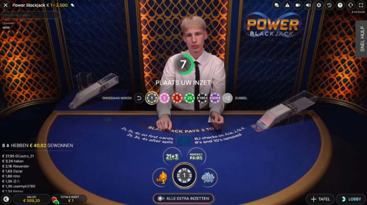 Power Blackjack en un casino online