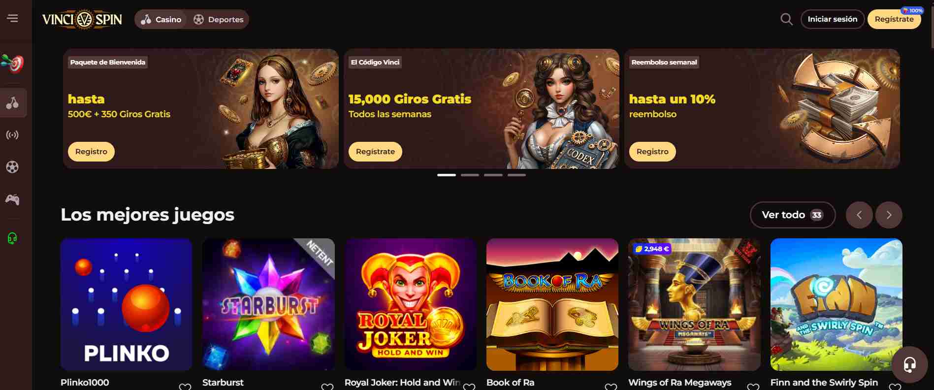 VinciSpin - Mejores casinos online