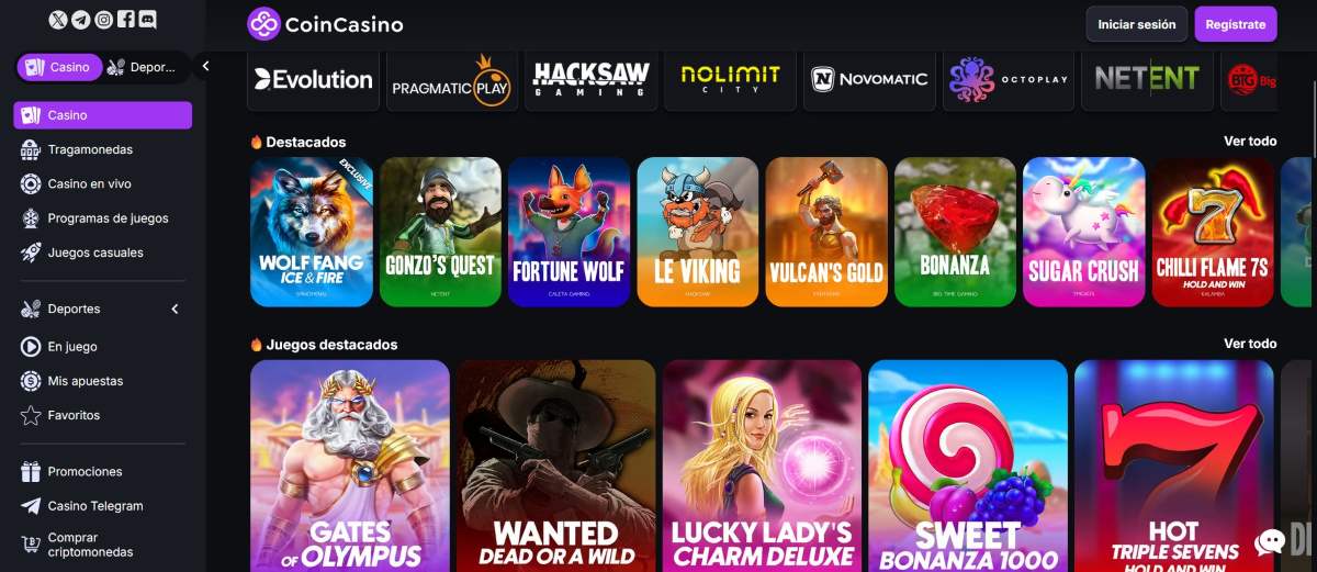 CoinCasino juegos