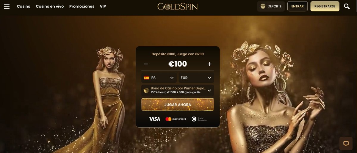 Casinos que aceptan Visa Goldspin