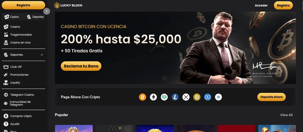 Casinos sin licencia Lucky Block