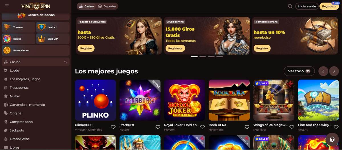 Casinos que aceptan Visa Vincispin